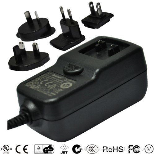 24W Series AC/DC Adapter with Interchangeable Plugs